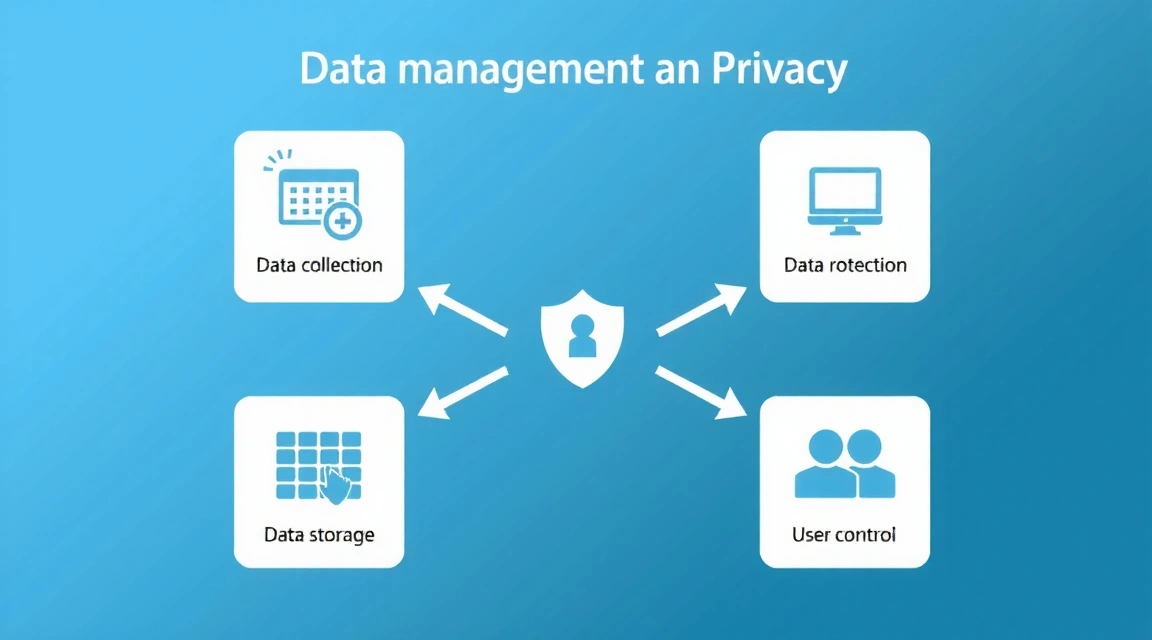 Diagramma di flusso che illustra il processo di gestione dei dati e la privacy